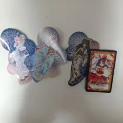 東方Project お祭り浴衣コーデ　博麗霊夢　西行寺幽々子　秦こころ