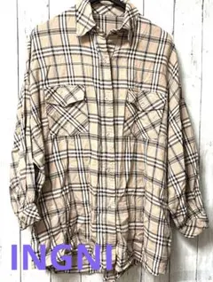INGNI チェック柄 長袖シャツ M