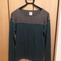 日曜までr.newboldボーダー薄型セーター