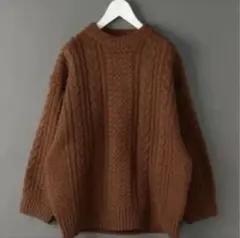 roku ケーブルニット ブラウン