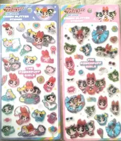 新作最安値♡パワーパフガールズ キャンディグリッター ステッカー2枚セット