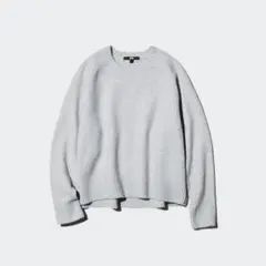 ユニクロ　スフレヤーンクルーネックセーター　L