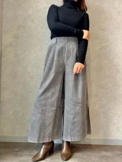 【Grand Park】 コーデュロイ ワイドパンツ グレー 新品未使用
