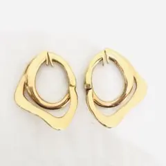 美品 ete ハグ イヤリング ダブルライン ピンクゴールド sv925