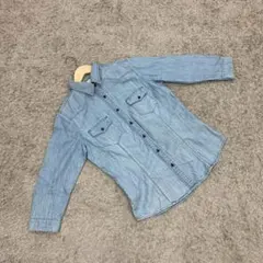 UNIQLO ユニクロ ✨デニムシャツ✨ 七分袖 ライトブルー L