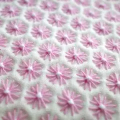 刺し子ふきん リバーシブル 「丸つなぎ」ホビーラホビーレ アレンジ 完成品