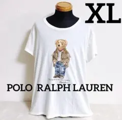 POLO RALPHLAUREN ポロベアTシャツ　白　カットソー　メンズ XL