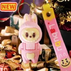 ラブブキーホルダー ☆ レア商品♥期間限定♥LABUBUバンド付☆ピンク