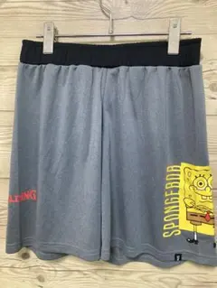 スポルディング プラクティス 短パン パンツ スポンジ　ボブ グレー　L ハーフ