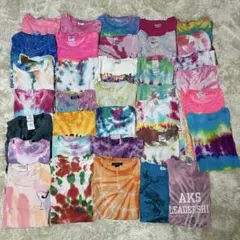 タイダイTシャツ まとめ売り 35枚 キッズ 130〜160cm 古着 セットのサムネイル