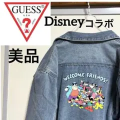 【美品】GUESS★ゲス×ディズニーコラボ　キャラクター　デニムジャケット