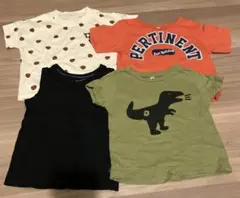 ベビー Tシャツ 80cm3枚セット ノースリーブ90cm1枚　保育園着　男の子