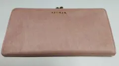 【新品/未使用】AETHER (エーテル) 長財布 がま口 ピンク コードバン 新品/未使用】AETHER (エーテル) 長財布 がま口 ピンク コードバン