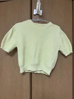 GRL 半袖ニット トップス M イエロー パステル サマーニット