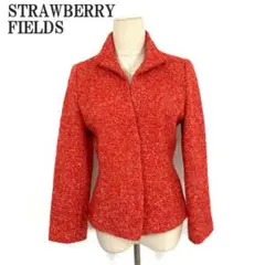 ストロベリーフィールズ テーラードジャケット 赤 ウール S C5501