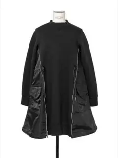 sacai（サカイ）／MA-1ドッキング プリーツ コート／ブラック レディース sacai（サカイ）／MA-1ドッキング プリーツ コート／ブラック