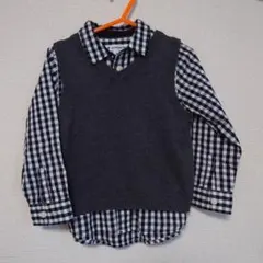 キッズ 長袖シャツ ベスト セット 100cm