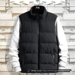 中綿ベストダウンジャケット 通勤 カッコイイ 秋冬 防寒 ウォームベスト13