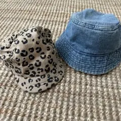 H&M GAP ヒョウ柄耳付きCAP &デニムハットセット　バケットハット
