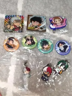 【10点セット】僕のヒーローアカデミア　缶バッジ　シール　ラバスト　チャーム