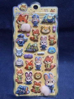 ★ズートピアおしりぷにぷにぷくぷくシール ステッカー立体