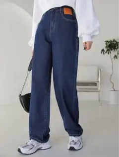 SHEIN DAZY ハイウエスト デニムパンツ ネイビー Sサイズ