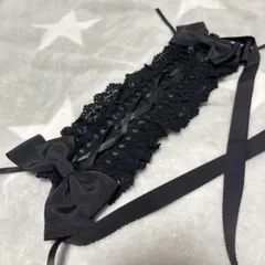 ミ*ི様 baby ヘッドドレス ハーフボンネット風 黒 ブラック 懐古 00s