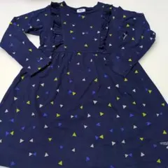 BREEZE 長袖 ワンピース ネイビー 女の子 130cm