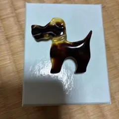 値下げ❣️べっ甲　ブローチ　犬のサムネイル