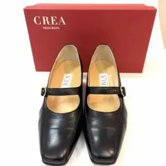 CREA YOSHINOYA パンプス ストラップ 黒　ヒール約4cmのサムネイル