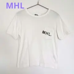 MHL. 定番ロゴ入り　ポケットTシャツ　ホワイト　ユニセックスSサイズのサムネイル