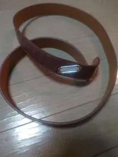 ブラウン クロコダイル風 レザーベルト