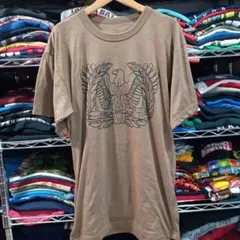 USA古着 イーグルライジング アメリカ陸軍 記章 ミリタリー プリントTシャツ