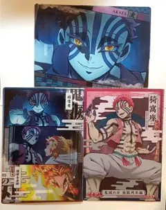 鬼滅の刃 猗窩座 煉獄杏寿郎 クリアビジュアルポスター ジャンボカードダス