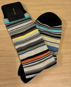 未使用☆Paul Smith☆マルチストライプ☆ソックス☆日本製☆F