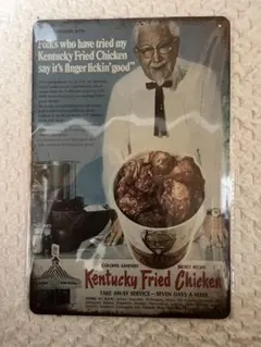 限定1枚限り！Kentucky Fried Chicken 広告プレートブリキ製