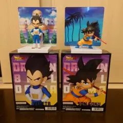 ドラゴンボールDAIMA 孫悟空（ミニ）ベジータ（ミニ）パネル付きフィギュア