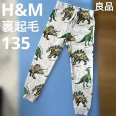 H&M 130 長ズボン　ジャージ　パンツ　裏起毛 恐竜