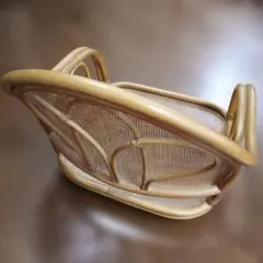 ラタン製ヴィンテージ風座椅子