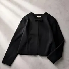 yori ヨリ ノーカラージャケット リボン Sサイズ ブラックのサムネイル