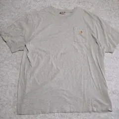 E86 カーハート　ポケT　グレー　Tシャツ 2XL ゆるだぼ