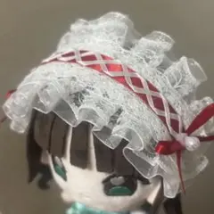 12〜15cm 推しぬい服 赤色ヘッドドレス