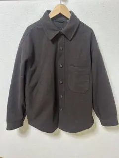 UNIQLOオーバーシャツジャケット　ダークブラウン　Lサイズ