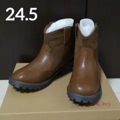 【新品未使用】ブラウン　レディース　ブーツ　ウエスタン　LL　24.5