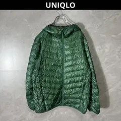 UNIQLO ウルトラ ライト ダウン ジャケット グリーン M フード
