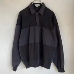 デザインシャツ プルオーバー リブ付き ヴィンテージ 古着 バイカラー ユーロ