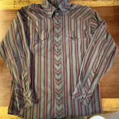 Wrangler 長袖シャツ ストライプ ウエスタンシャツ レアカラー