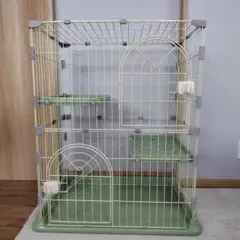 猫ケージ キャットケージ 2段 1段 自由に組み立て 新品未使用のサムネイル
