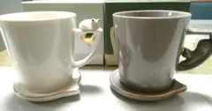Francfranc CAT FIGURE MUG 2個セット