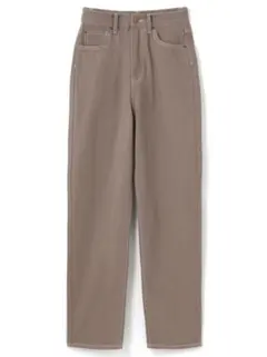 GRL配色ステッチハイウエストストレートパンツ